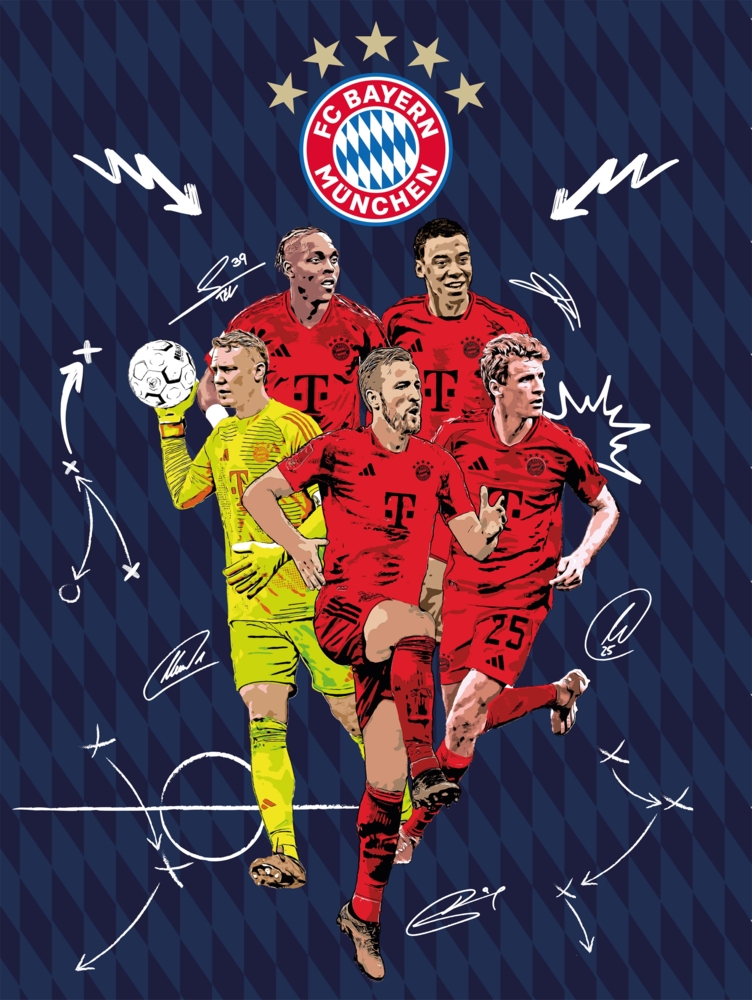 FC Bayern München Decke Player 150x200 cm passend zur FCB Fan Bettwäsche Bild 1