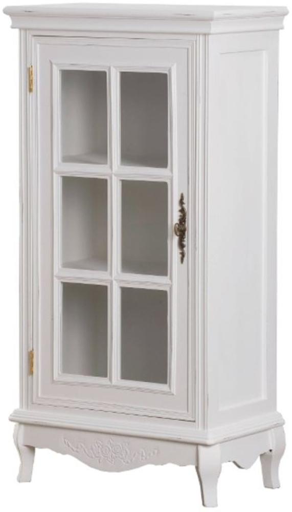 Casa Padrino Landhausstil Kommode Antik Weiß 52 x 30 x H. 101 cm - Shabby Chic Möbel Bild 1