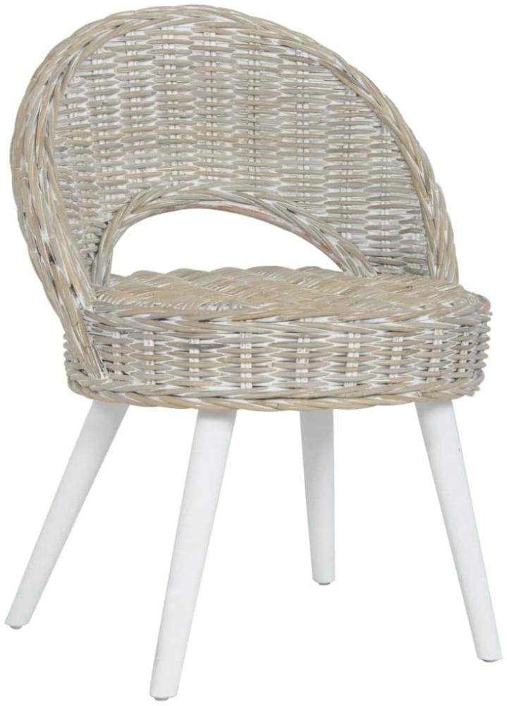 vidaXL Sessel Kubu-Rattan Weiß 285229 Bild 1