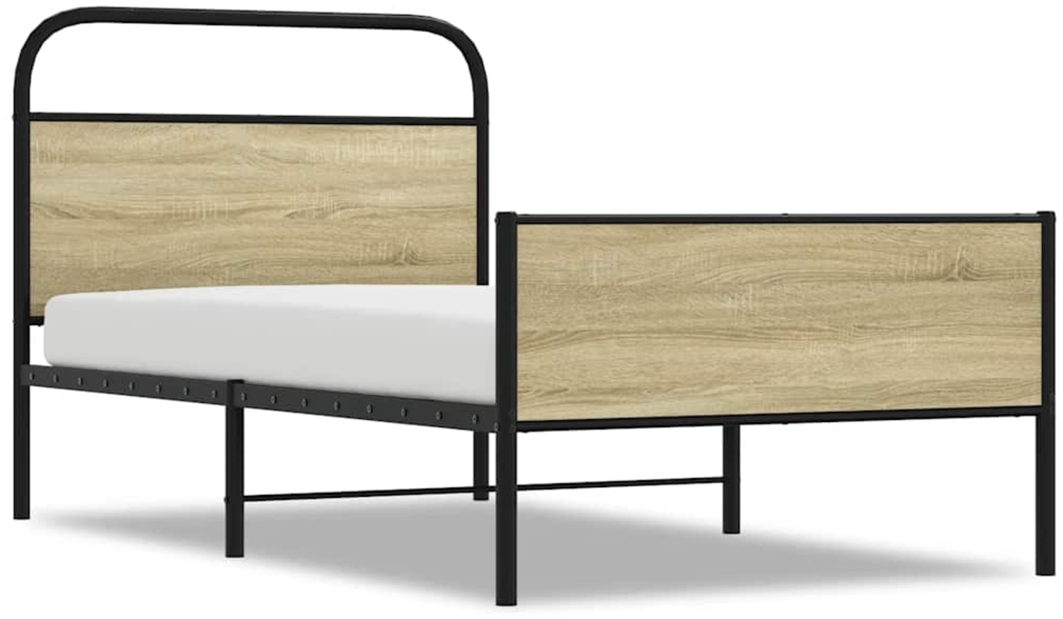 vidaXL Bettgestell ohne Matratze 90x190 cm Sonoma-Eiche Holzwerkstoff 4100438 Bild 1