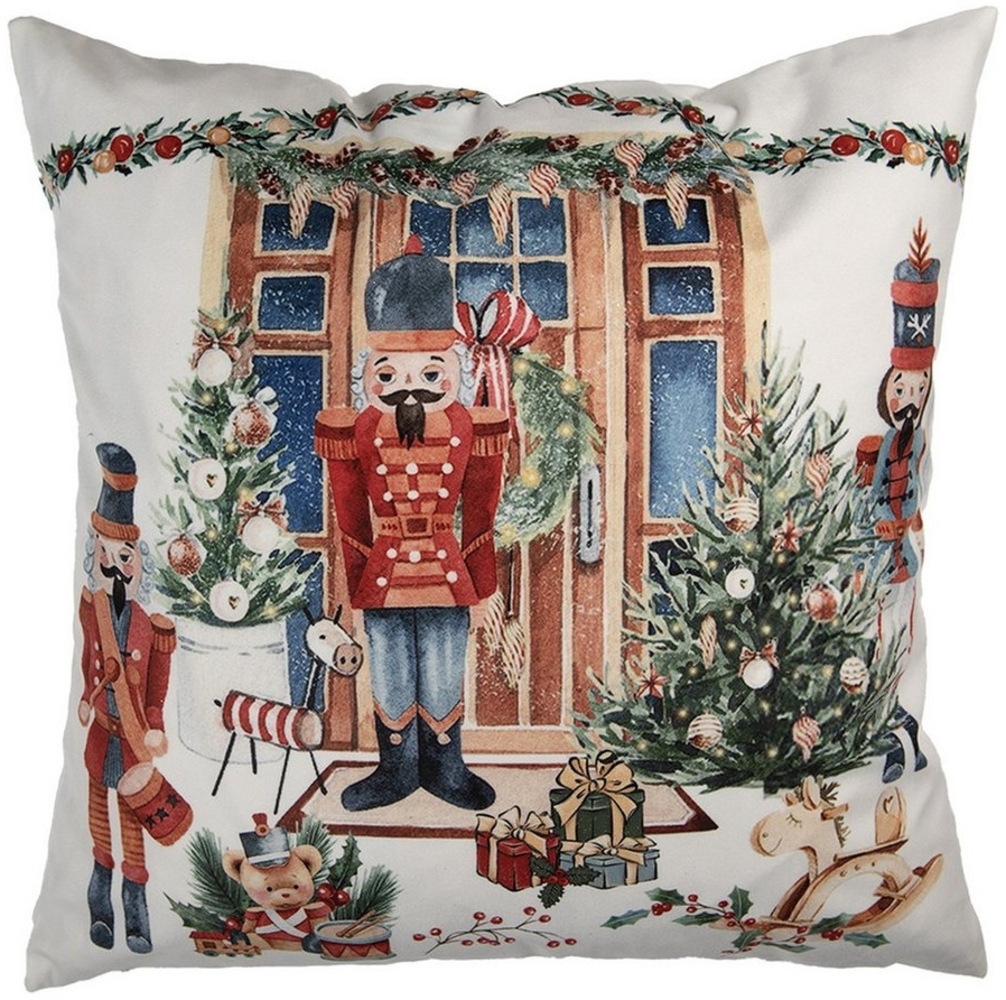 Clayre & Eef Dekokissen Christmas, Dekokissen Kissenbezüge ohne Füllung Polyester 45x45 cm Bild 1
