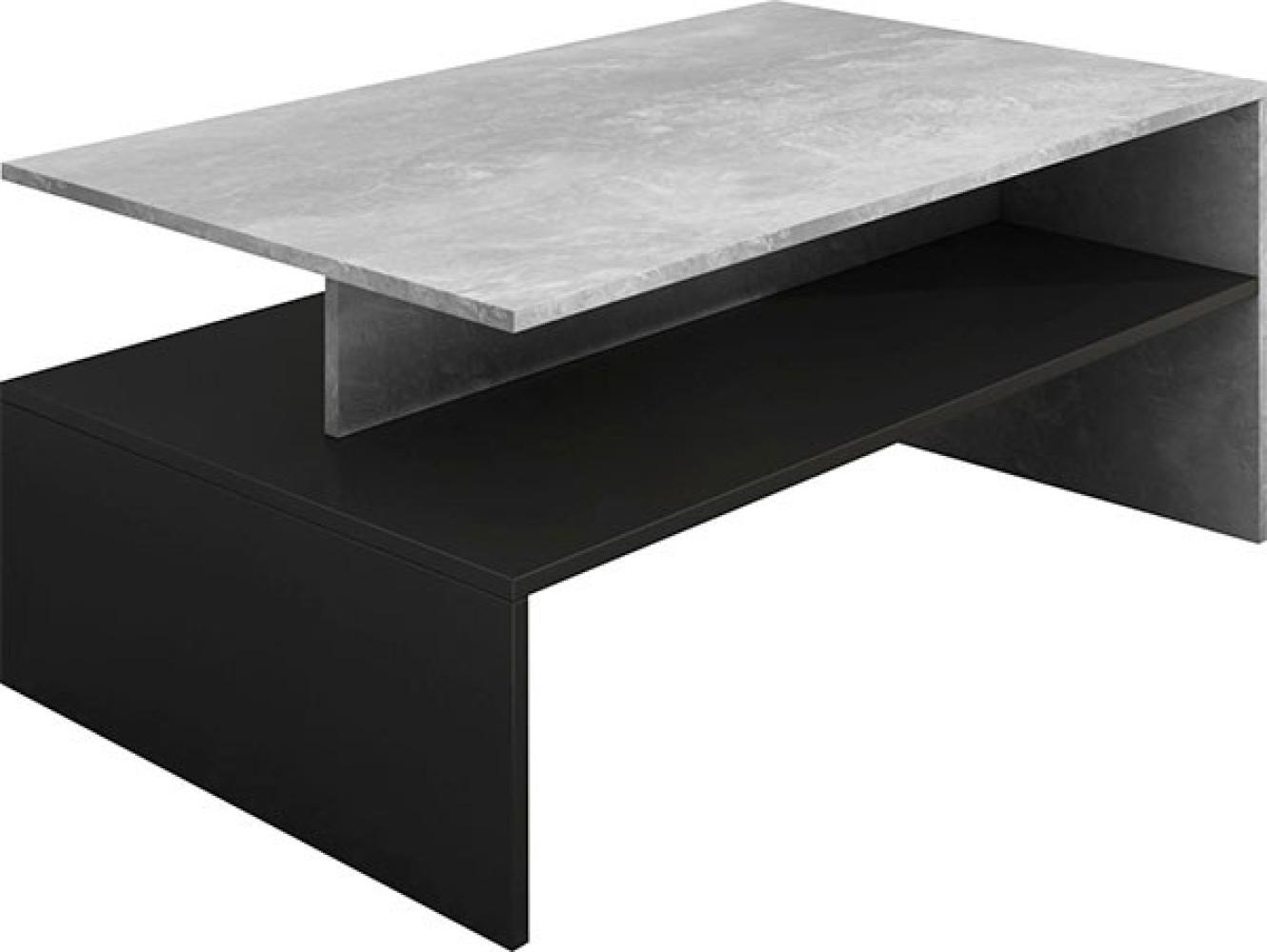 Couchtisch Baros Wohnzimmertisch 100x60cm beton schwarz Bild 1