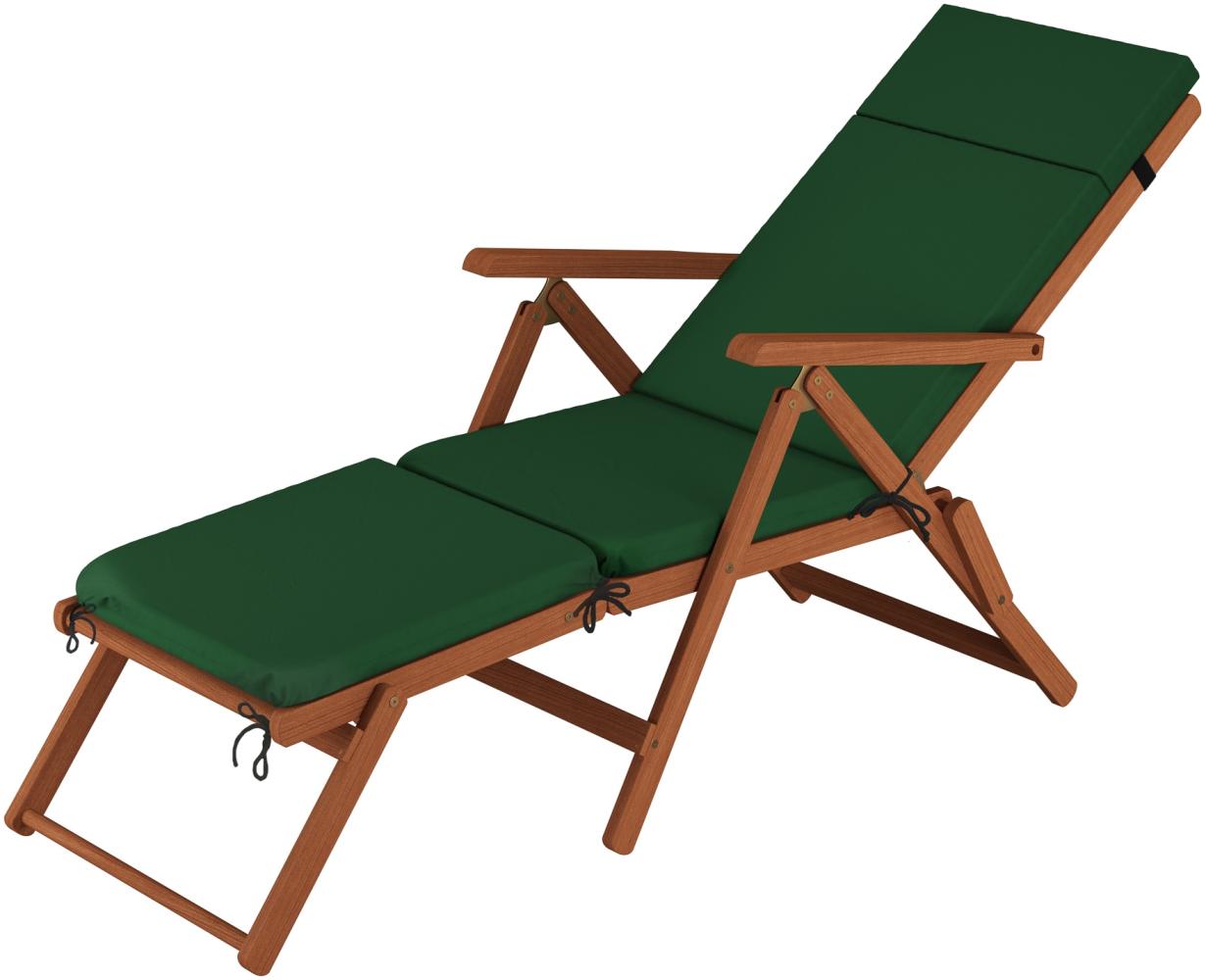 Deckchair, Balkonstuhl, klassische und robuste Balkonliege mit wählbarem Zubehör V-10-200 Bild 1