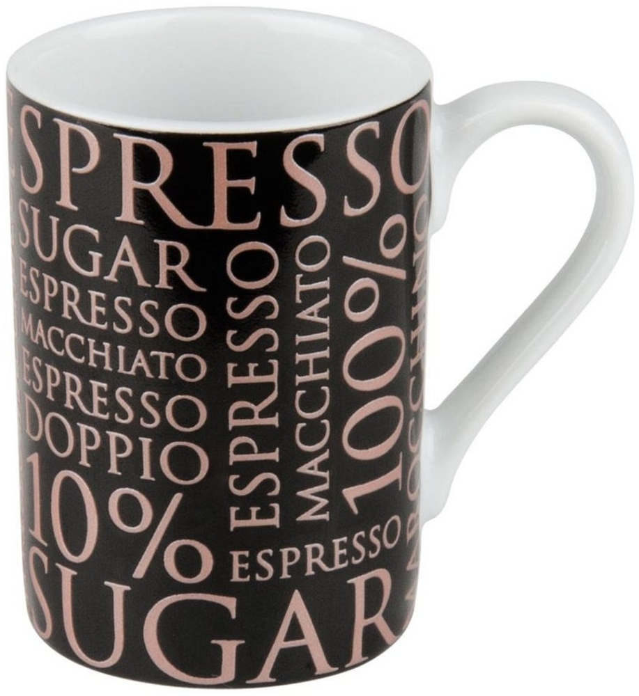 Könitz 100% Coffee Rosé Black Minipresso Becher, Tasse, Espressotasse, Porzellan, Schwarz Rosé, 90 ml, 11 1 353 1810 Bild 1