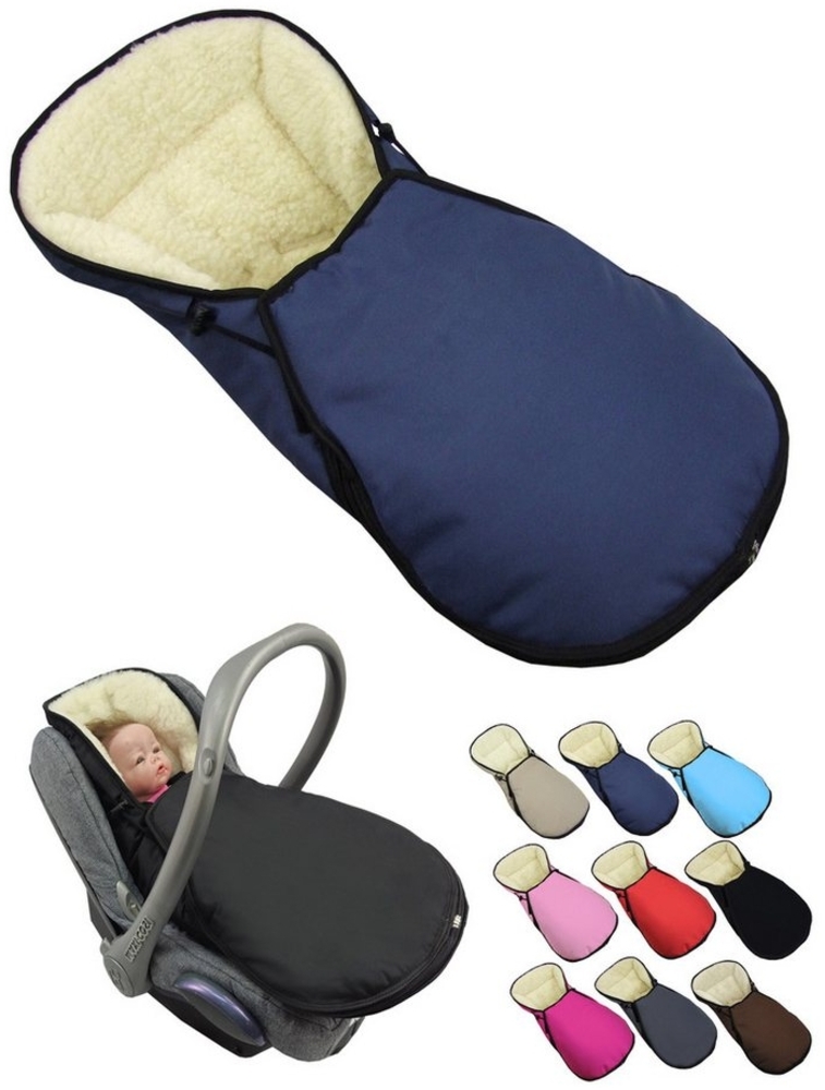 BambiniWelt by Rafael K. Fußsack Winterfußsack für Babyschale kompatibel mit Maxi-Cosi mit Wolle Bild 1