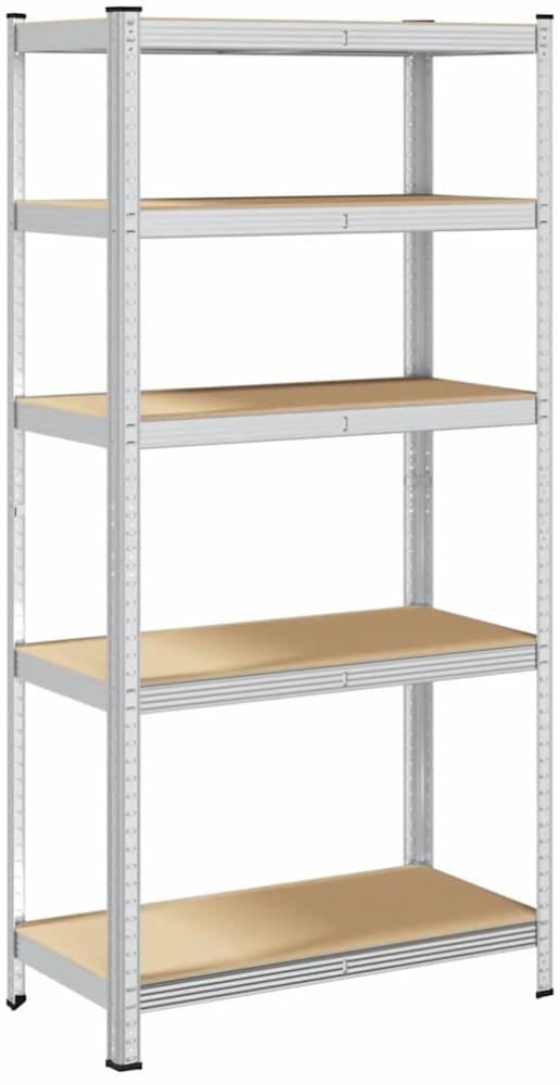 vidaXL Lagerregal mit 5 Böden Silbern Stahl & Holzwerkstoff 4016958 Bild 1