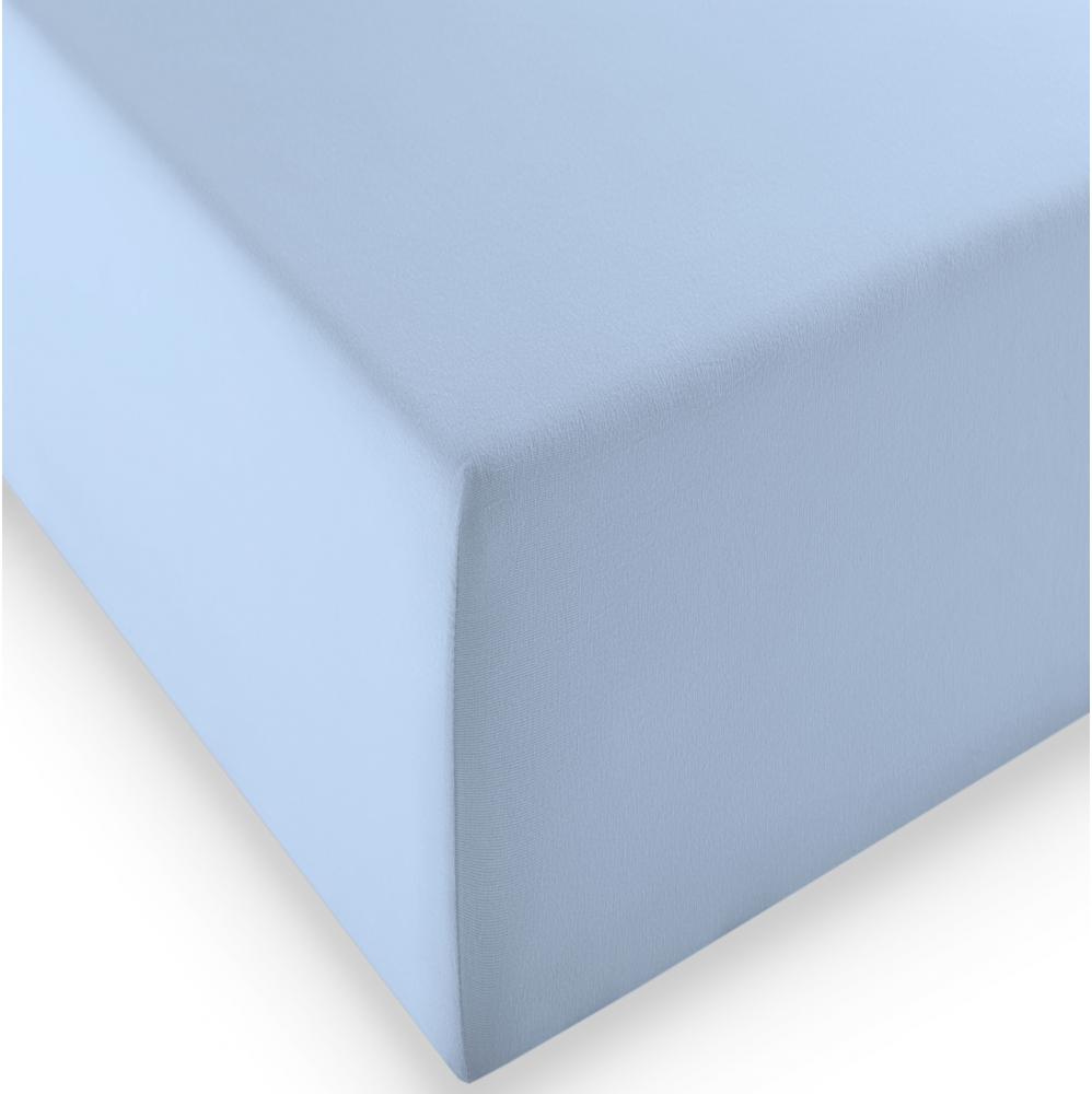 Fleuresse Boxspring- und Wasserbetten Jersey-Spannlaken comfort XL 6056 bleu 150/200 Bild 1