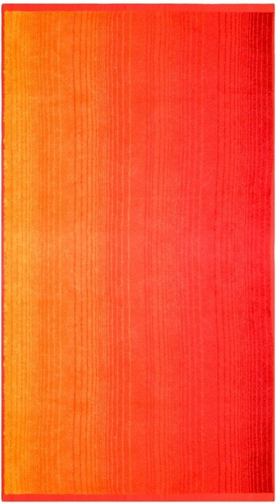 Handtücher Duschtücher - Farbverlauf Design - aus Bio Baumwolle Handtuch Colori, 70x140 cm,rot Bild 1