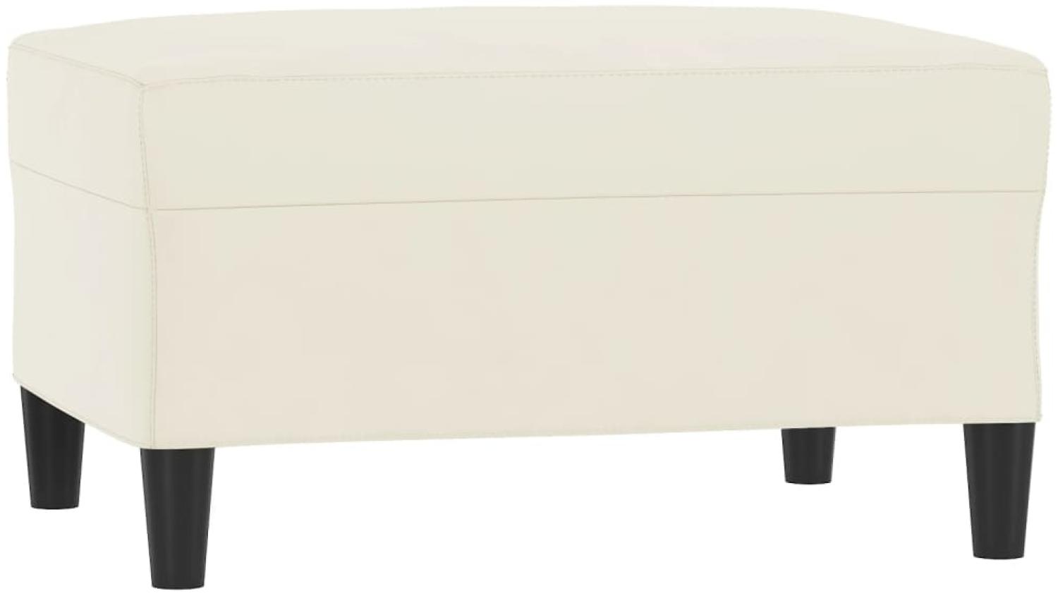 vidaXL Fußhocker Creme 70x55x41 cm Samt 349325 Bild 1