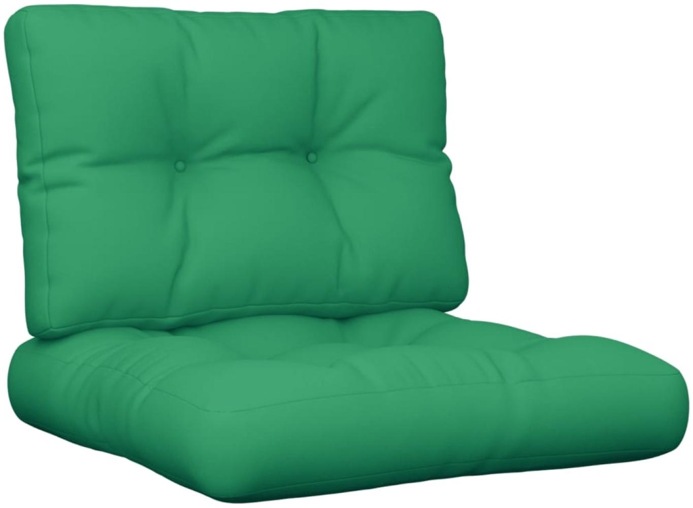 vidaXL Palettenkissen 2-tlg. Grün Stoff, 60 x 60 x 12 cm, 60 x 40 x 12 cm Bild 1