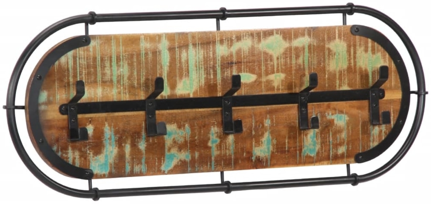 vidaXL Wandgarderobe mit 5 Haken Altholz Massiv 4013508 Bild 1