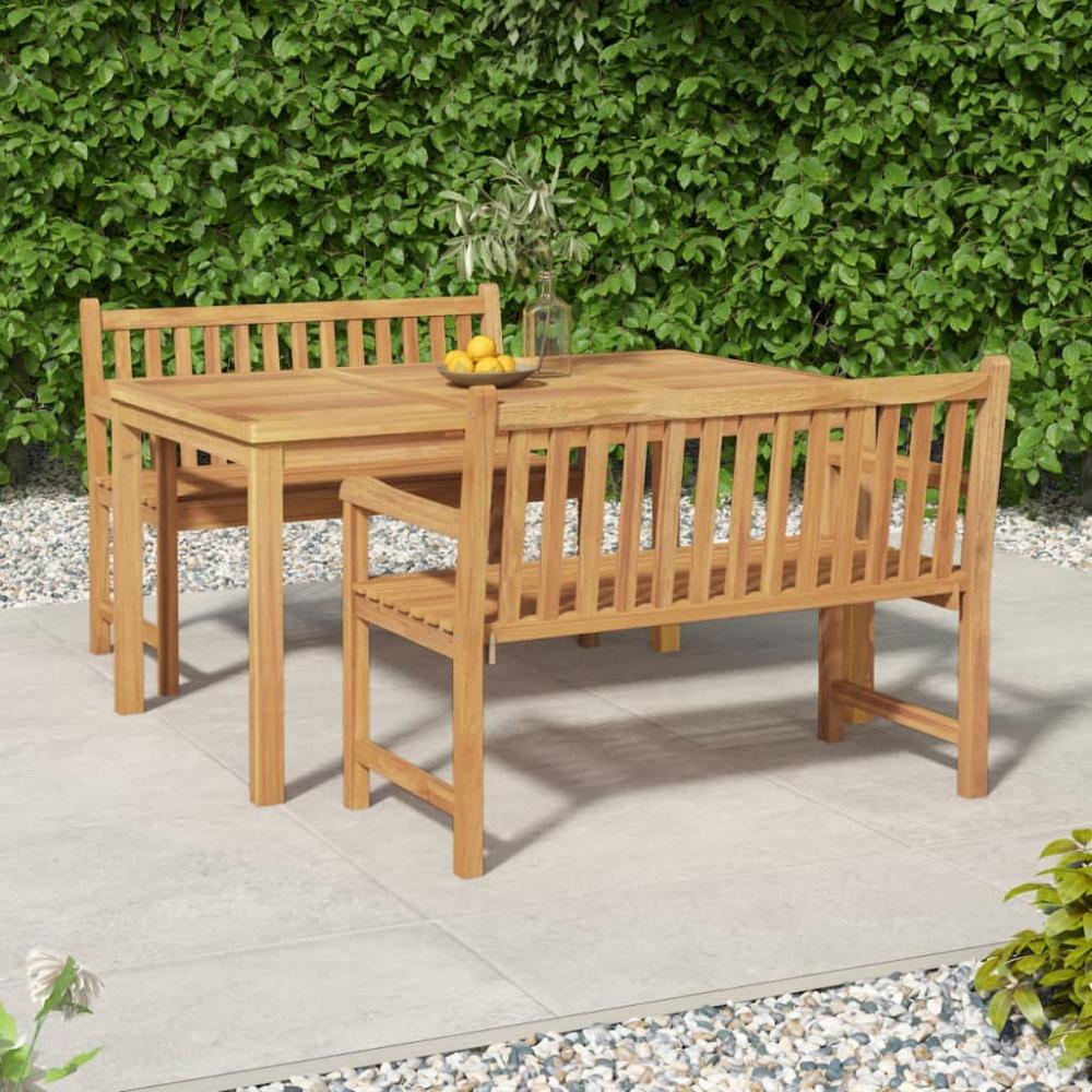 vidaXL 3-tlg. Garten-Essgruppe Massivholz Teak 3157153 Bild 1