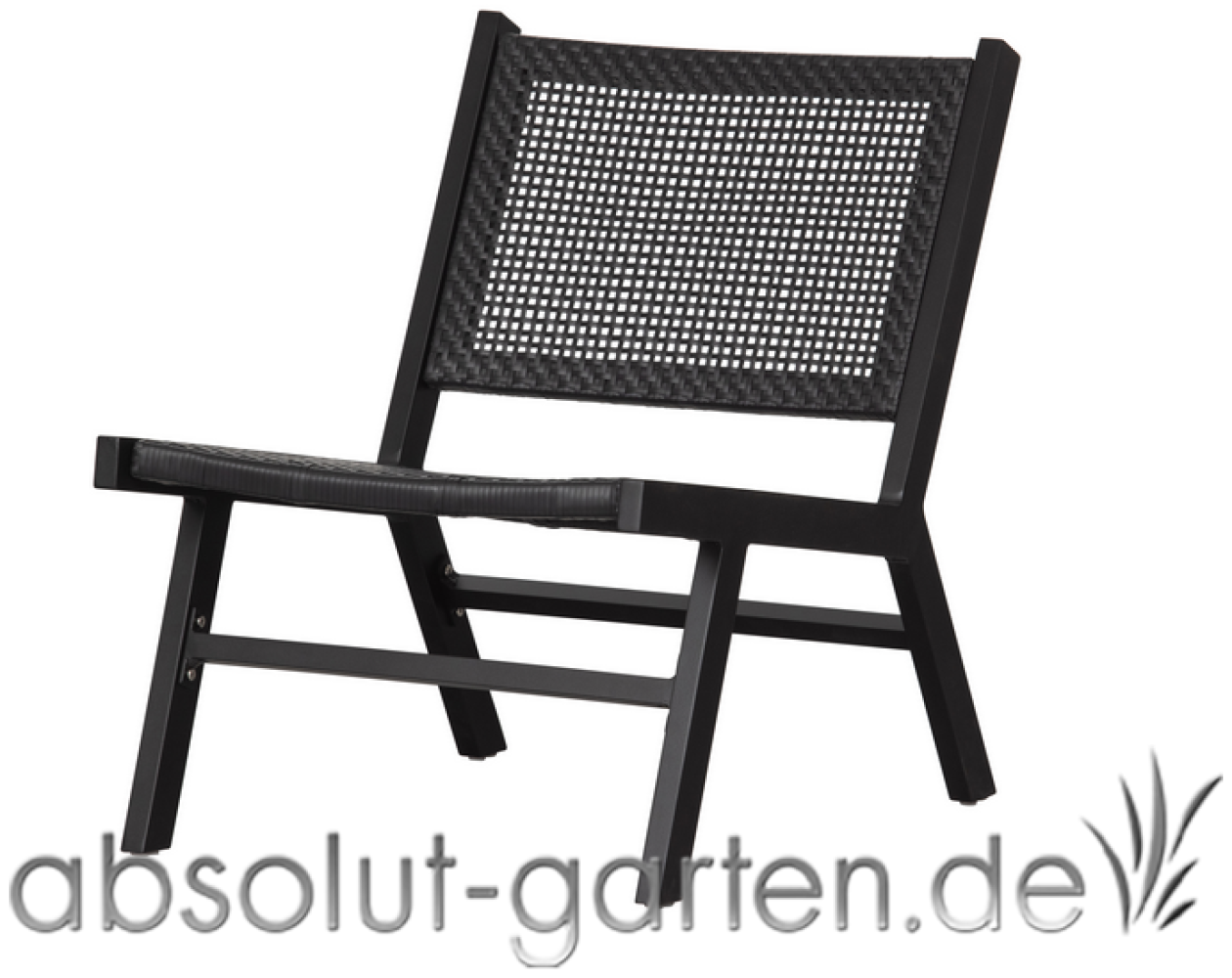 Gartensessel Puk aus Aluminium, Schwarz Bild 1