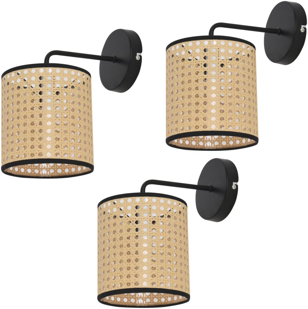 Wandleuchte Southend 3er Set Rattan-Optik [lux. pro] Bild 1