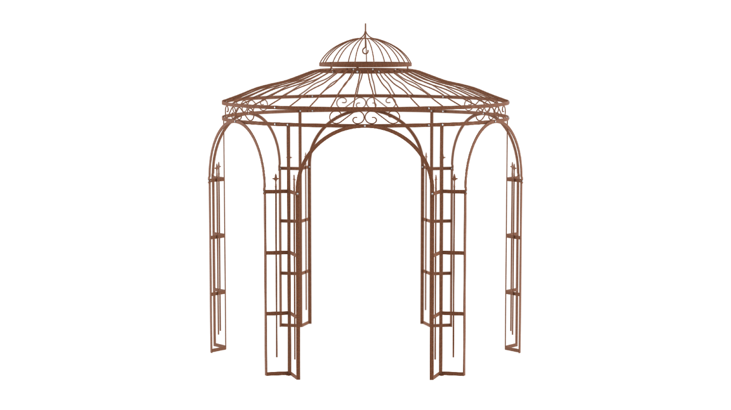 ELEO Metallpavillon rund Milano Ø 2,9 m unbeschichtet Bild 1