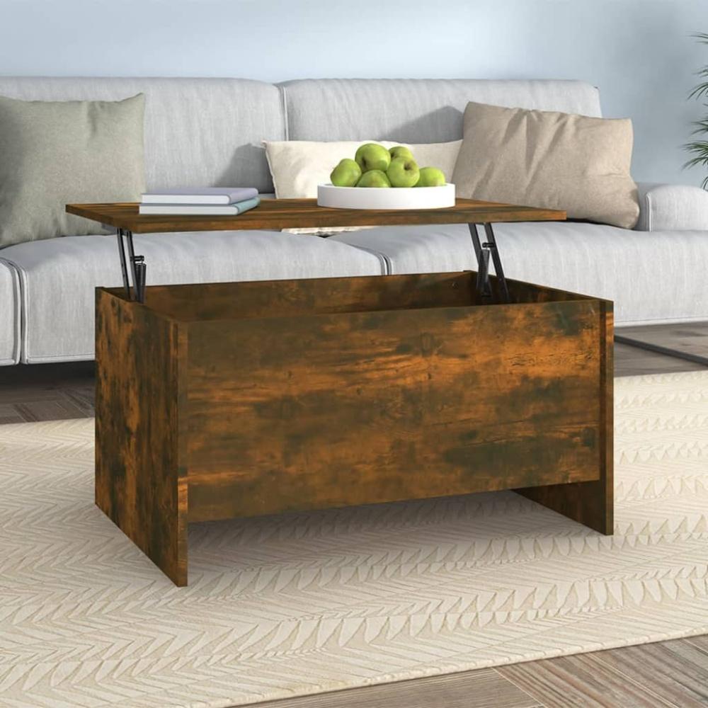 vidaXL Couchtisch Räuchereiche 80x55,5x41,5 cm Holzwerkstoff 819269 Bild 1