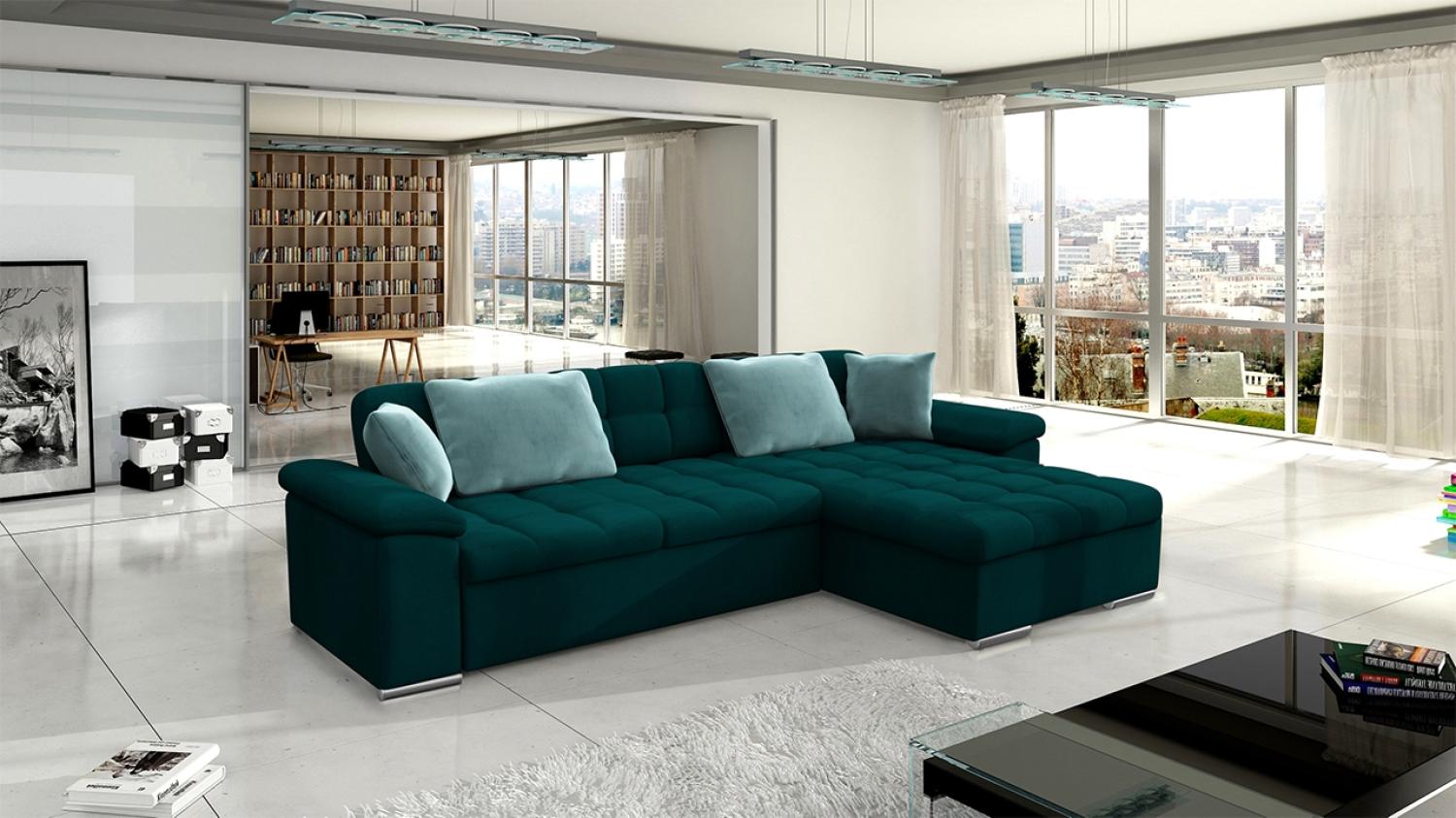 Ecksofa Diana Premium, Seite: Rechts, Farbe: Venus Velvet 2911 + Venus Velvet 2911 + Prestige 2771 Bild 1