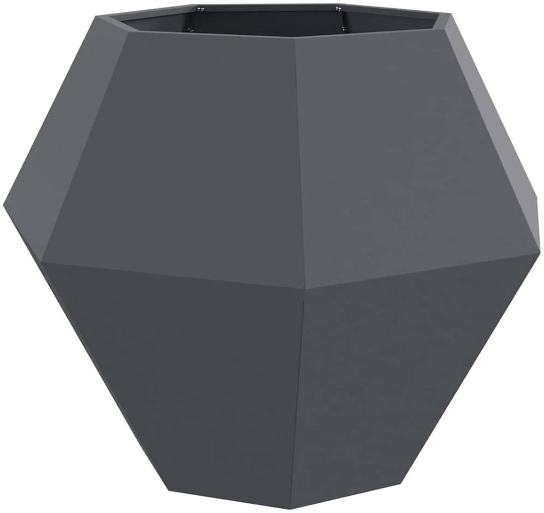 vidaXL Pflanzkübel Anthrazit 100 x 100 x 80 cm Stahl 884028 Bild 1