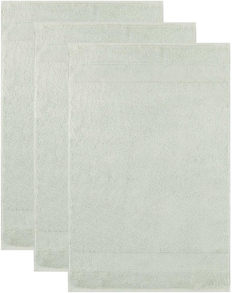 Villeroy & Boch Gästetuch, 3er Pack - One, Walkfrottier, Handtuch, Baumwolle Grün (Salbei) 30x50 cm Bild 1