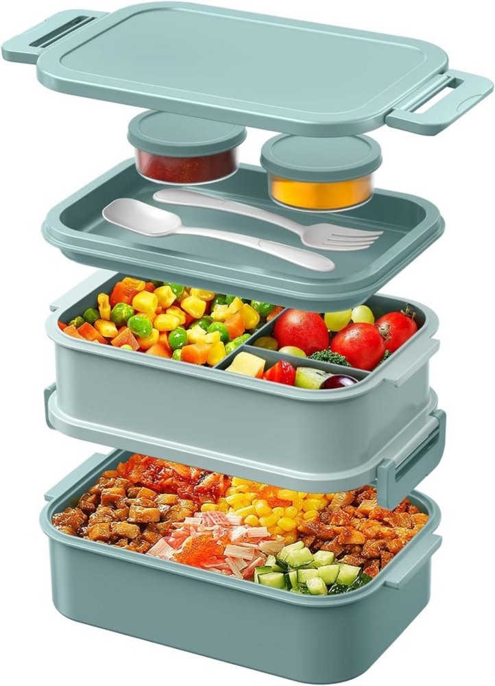 Große Lunchbox für Erwachsene 2130ml Bento Box Auslaufsicher BPA Frei Bild 1