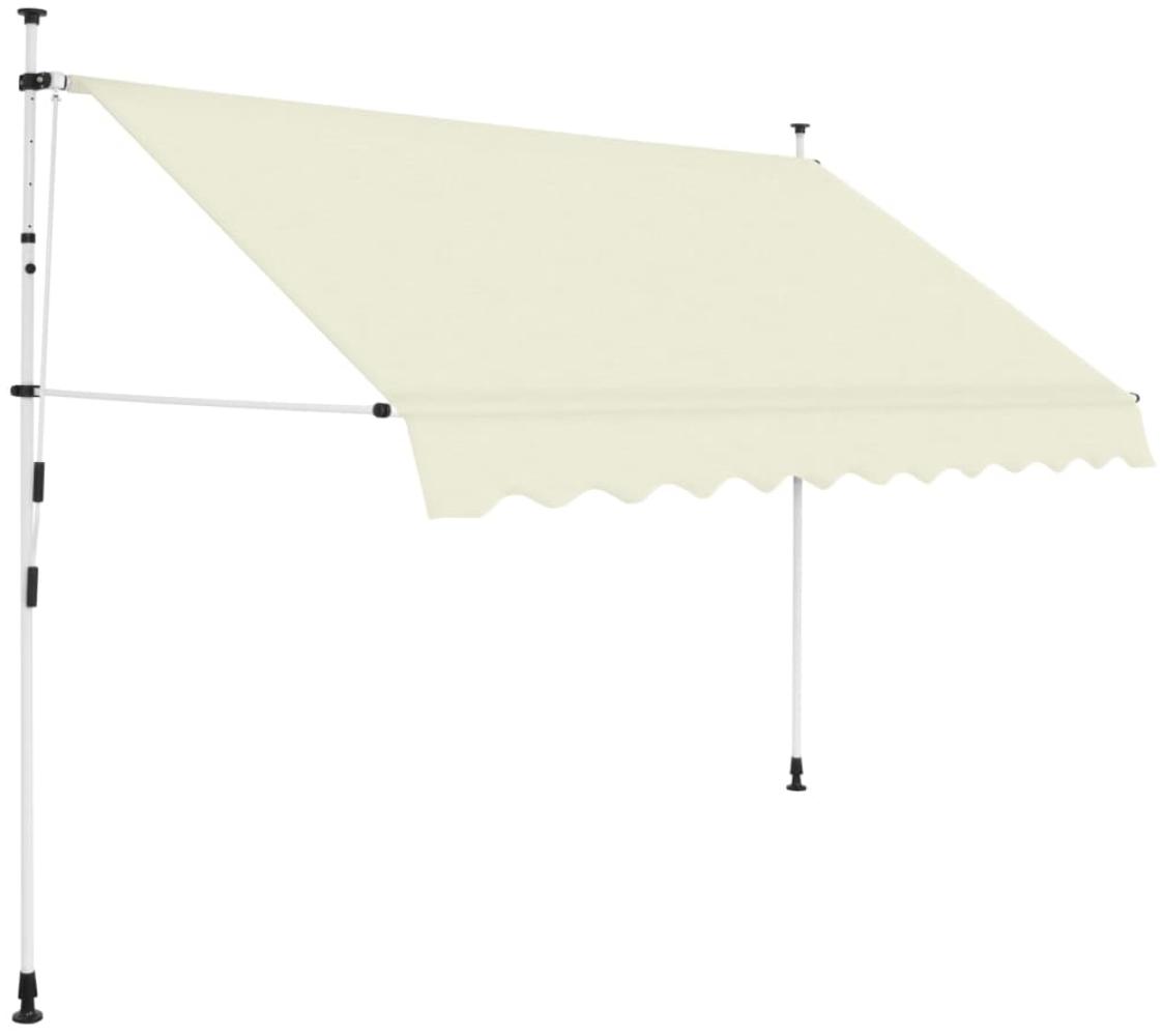 vidaXL Einziehbare Markise Handbetrieben 300 cm Cremeweiß 143696 Bild 1