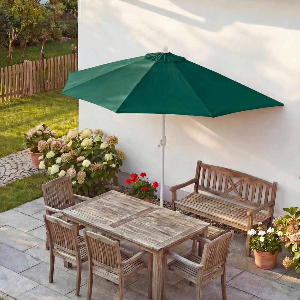 Mendler ' Parla' Sonnenschir, halbrund, UV 50+ Polyester/Stahl 3kg, 300 cm, grün Bild 1