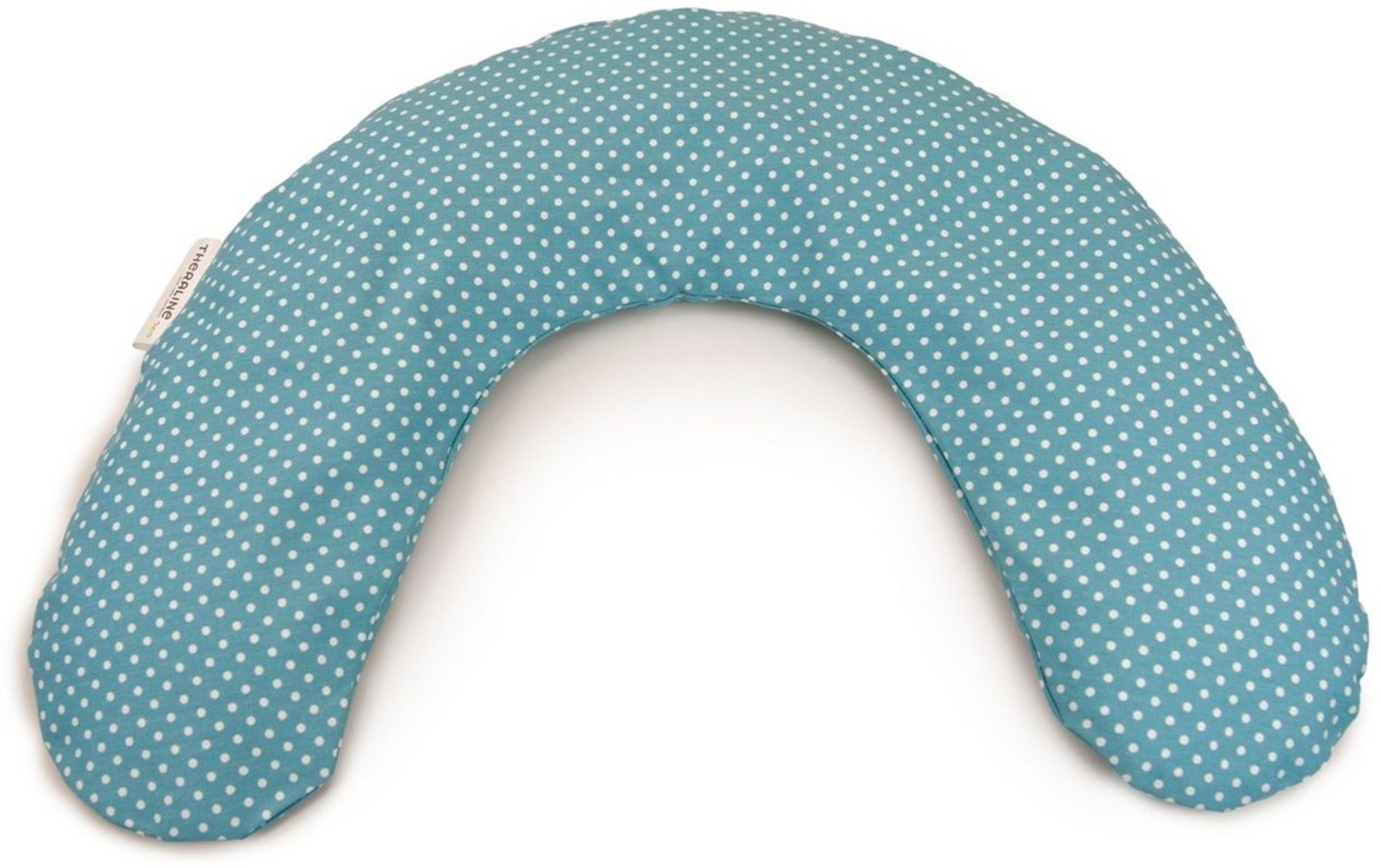 Theraline Frühchenkissen 100 x 15 inkl. Bezug Punkte türkis Mikroperlen Bild 1