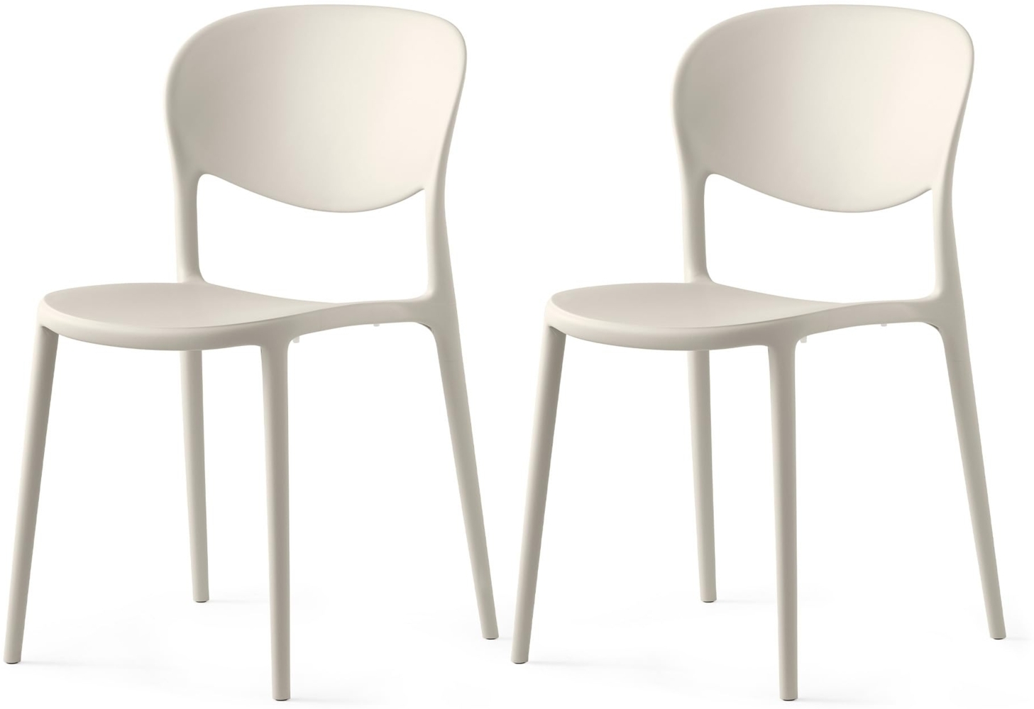 Connubia, 2 Stühle Abby, recyceltes Polypropylen, 100% Hanf, matt Bild 1