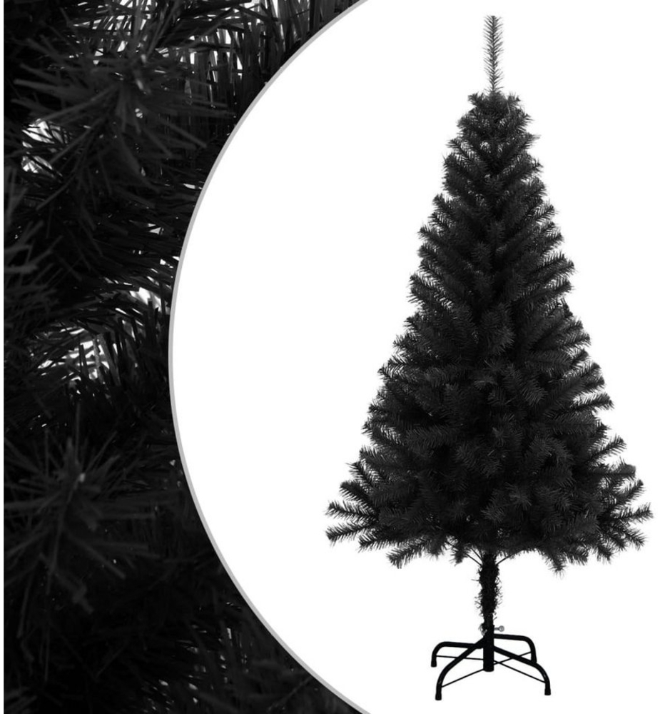 DOTMALL Künstlicher Weihnachtsbaum Künstlicher Weihnachtsbaum mit Ständer Schwarz 150 cm PVC Bild 1