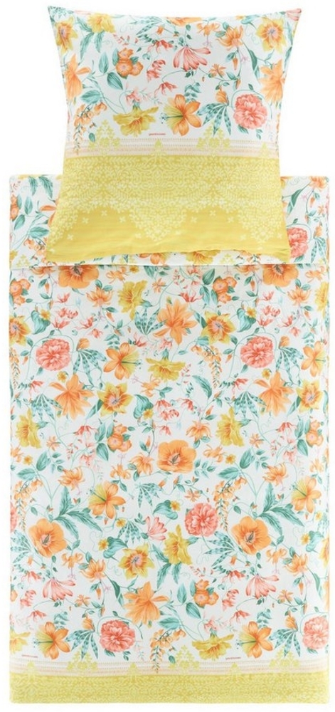 Bassetti Bettwäsche Bassetti Satin Bettwäsche CASABLANCA, Y1 Gelb, Baumwolle, 2 teilig Bild 1