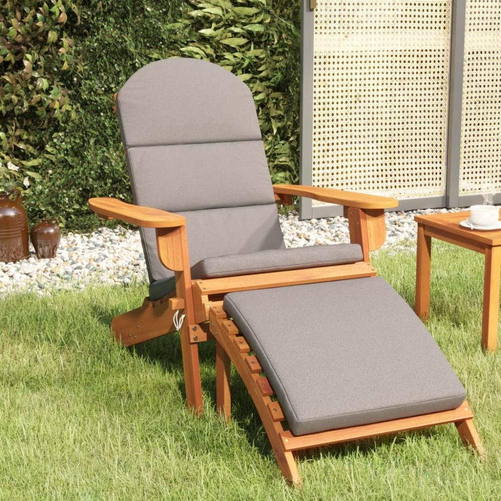 vidaXL Adirondack-Gartenstuhl mit Fußstütze Massivholz Akazie 360034 Bild 1