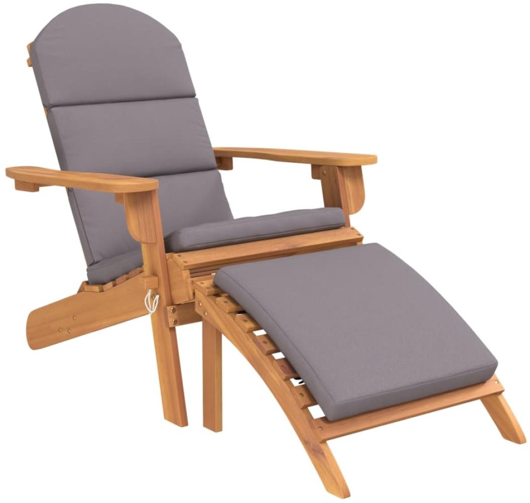 vidaXL Adirondack-Gartenstuhl mit Fußstütze Massivholz Akazie 360034 Bild 1