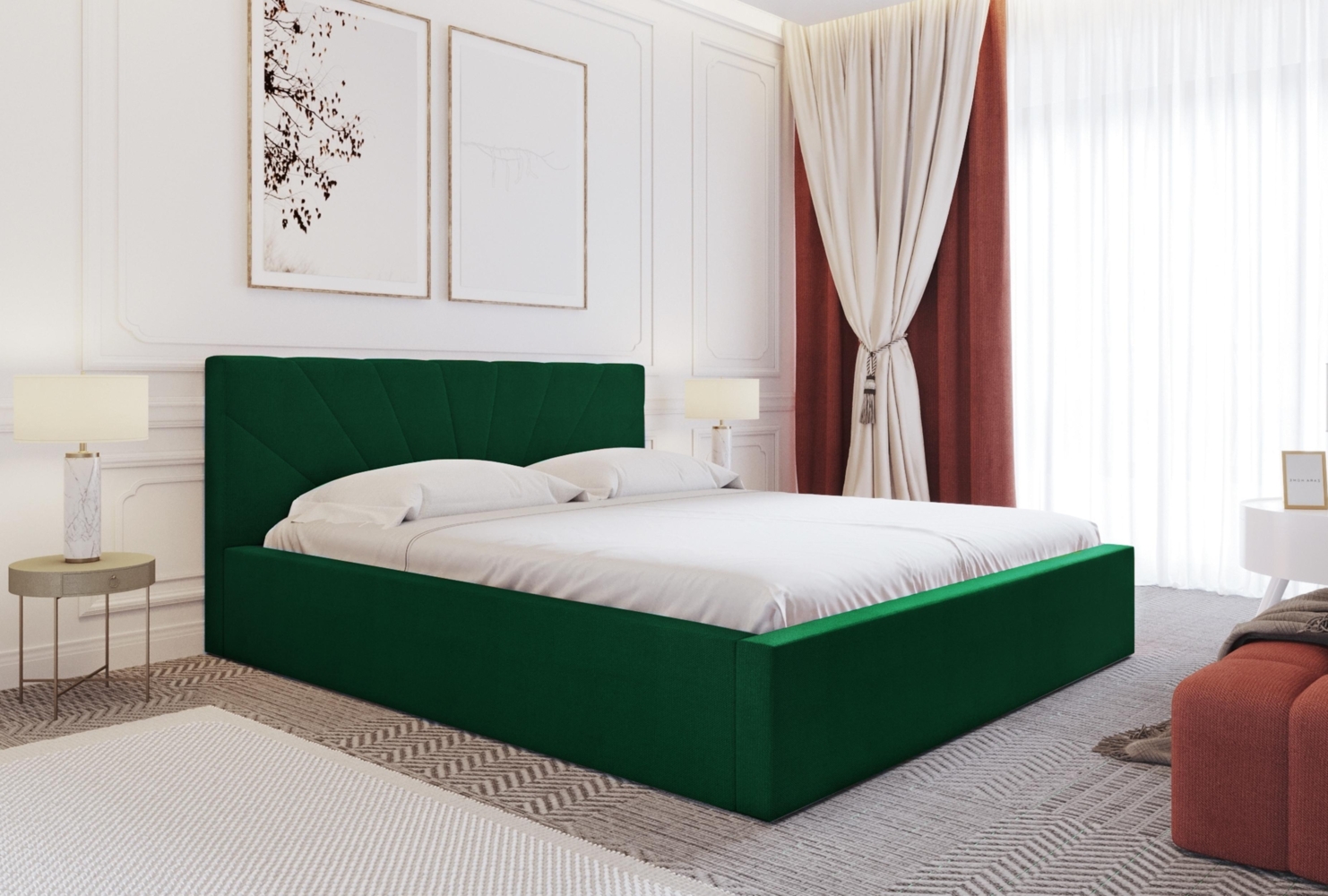 AX LIVING Polsterbett 160 x 200 Bett Larik Design Funktionalität KR19 Bild 1