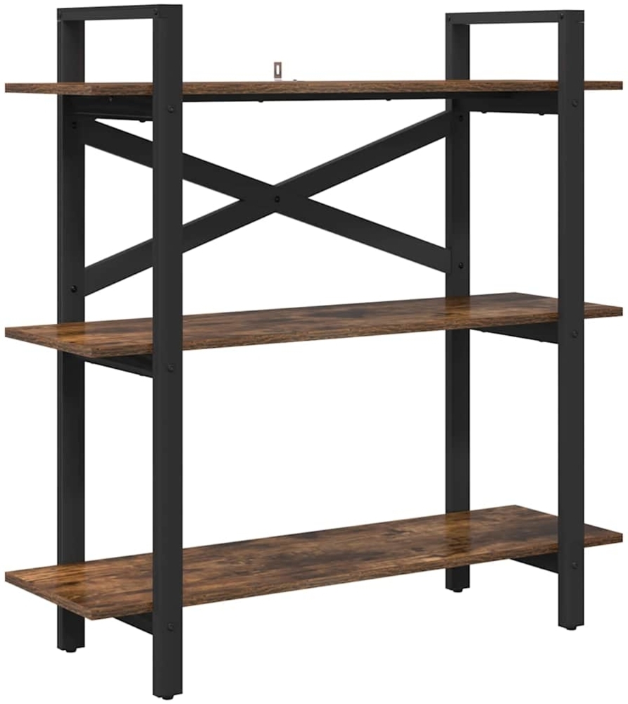 vidaXL Bücherregal Geräucherte Eiche 100 x 33,5 x 102 cm Holzwerkstoff 883948 Bild 1