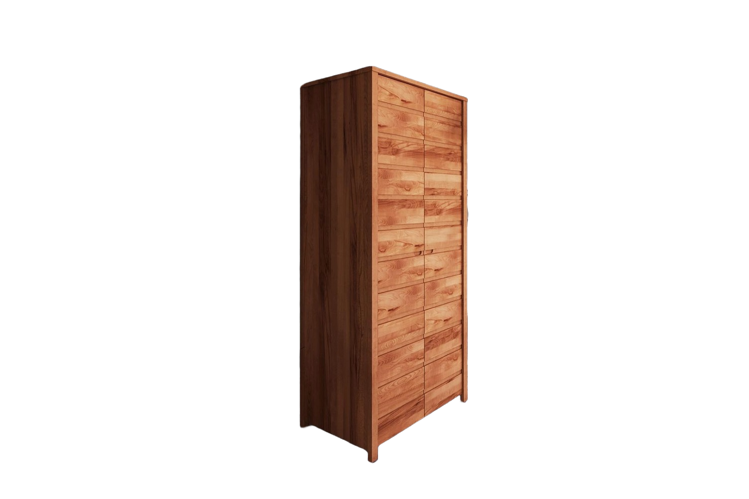 Kleiderschrank Tinci aus Kernbuche massiv 100x60x212 mit 2 Türen und Holzbeinen Bild 1