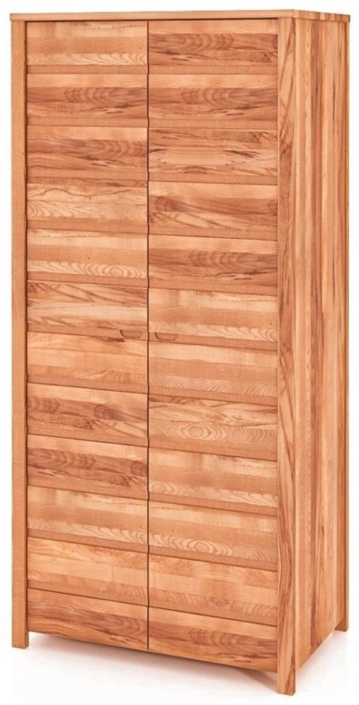 Kleiderschrank Tinci aus Kernbuche massiv 100x60x212 mit 2 Türen und Holzbeinen Bild 1