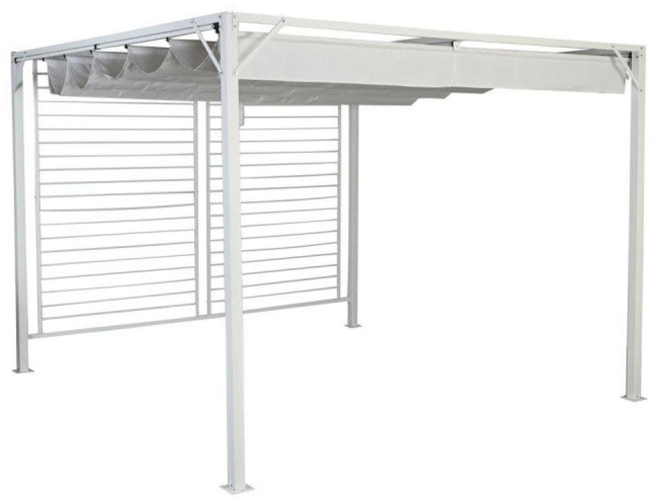 Pergola DKD Home Decor Weiß 296 x 296 x 225 cm Stahl Bild 1