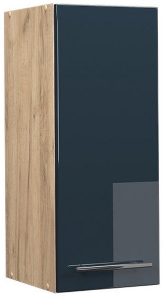 Vicco Hängeschrank Fame-Line, Dunkelblau Hochglanz/Goldkraft Eiche, 30 cm Bild 1