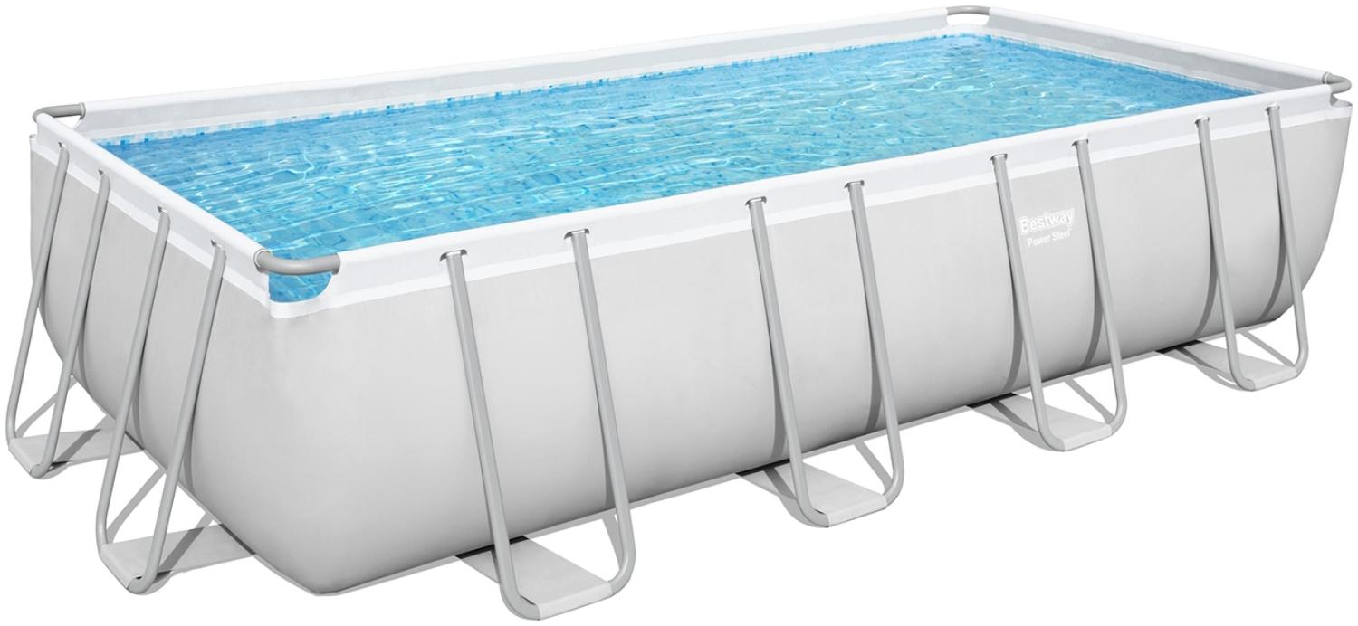 Power Steel™ Solo Pool ohne Zubehör 488 x 244 x 122 cm, lichtgrau, eckig Bild 1