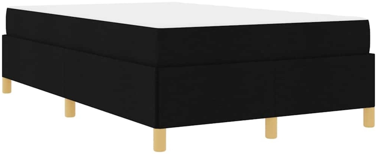 vidaXL Bettrahmen mit Matratze Schwarz 120 x 190 cm Stoff 3398922 Bild 1