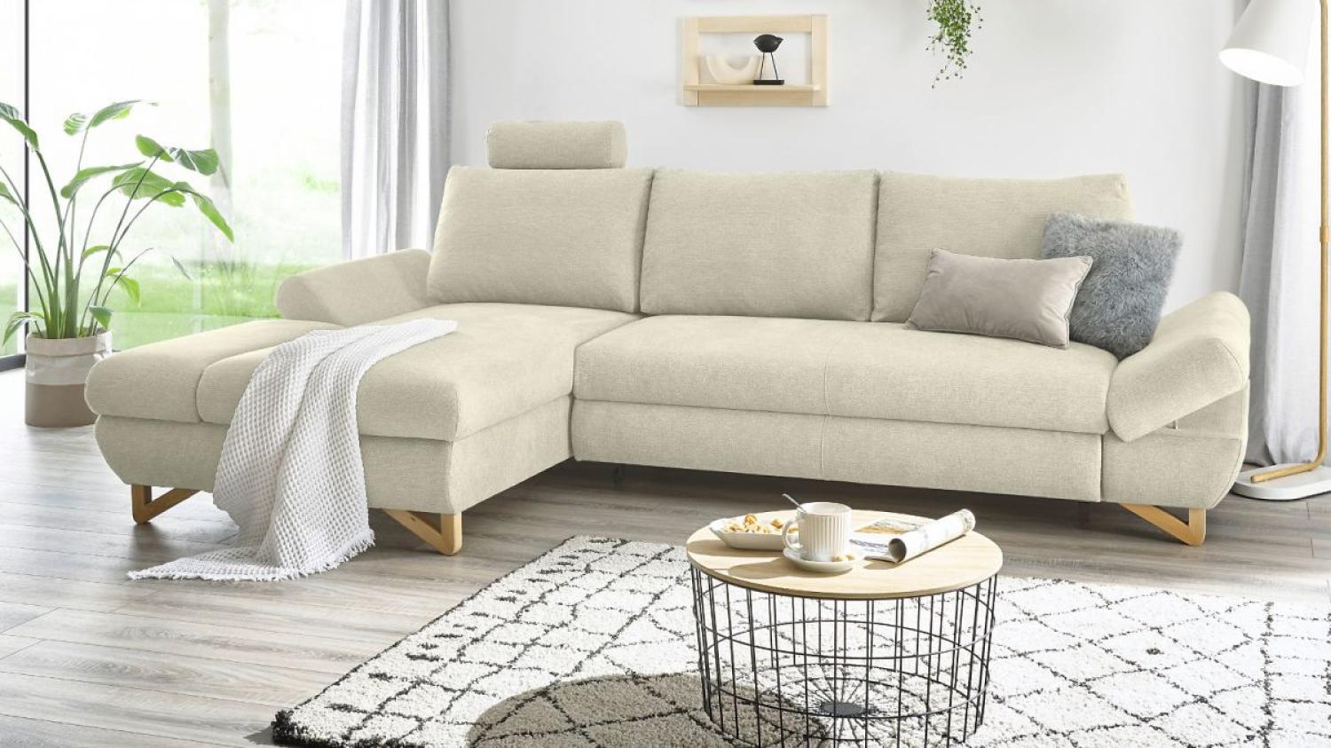 Ecksofa Skalm in beige 284 cm Bild 1