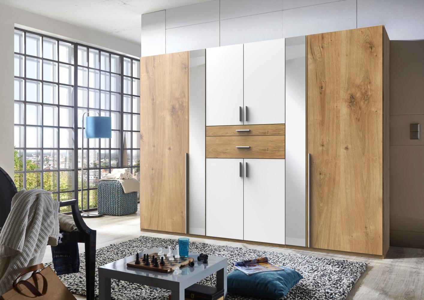 Kleiderschrank >Odessa< (B/H/T: 270x208x58 cm) in Plankeneiche-Nachbildung Bild 1