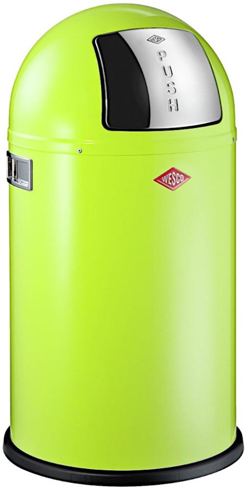 Wesco 'Pushboy Junior' Abfallsammler, 22 Liter, Stahlblech, Limegreen Bild 1