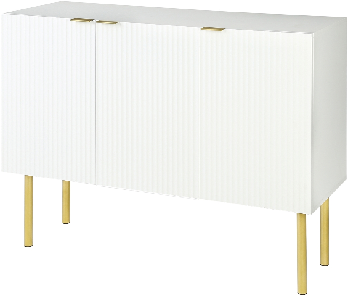 ComfortXL Sideboard O3141, Holzwerkstoff, Weiß, 120x42x93cm Bild 1