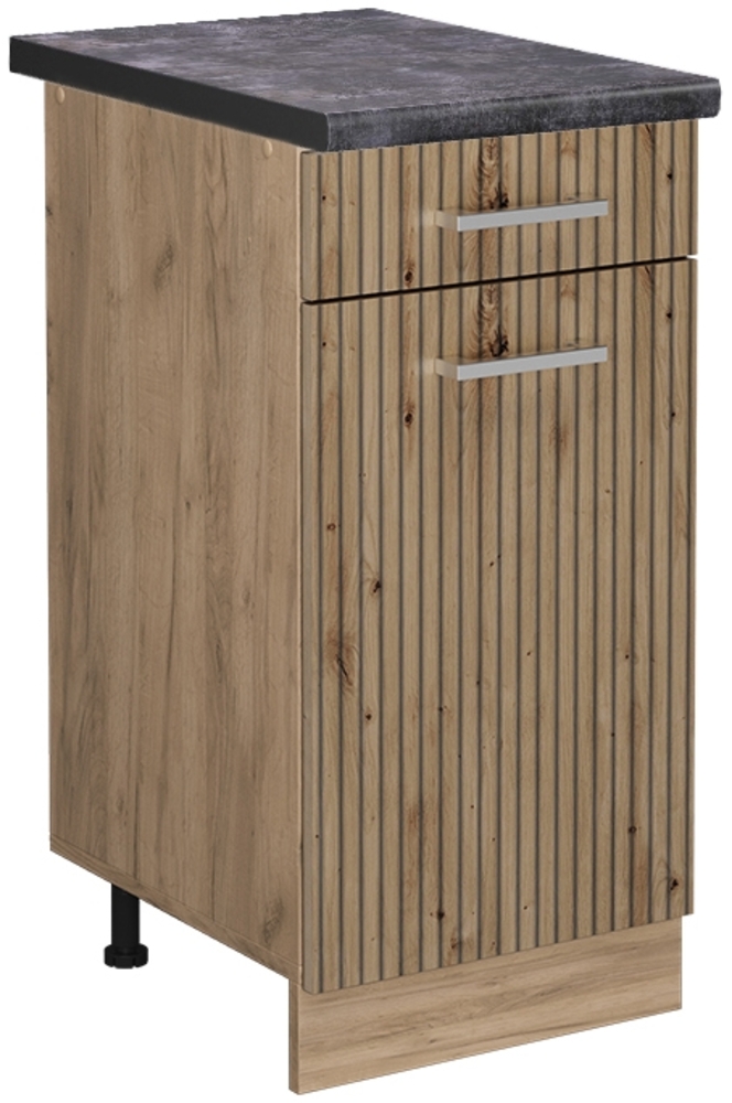 Küchenunterschrank R-Line Artisan-Eiche 40 cm , AP Anthrazit Vicco Bild 1