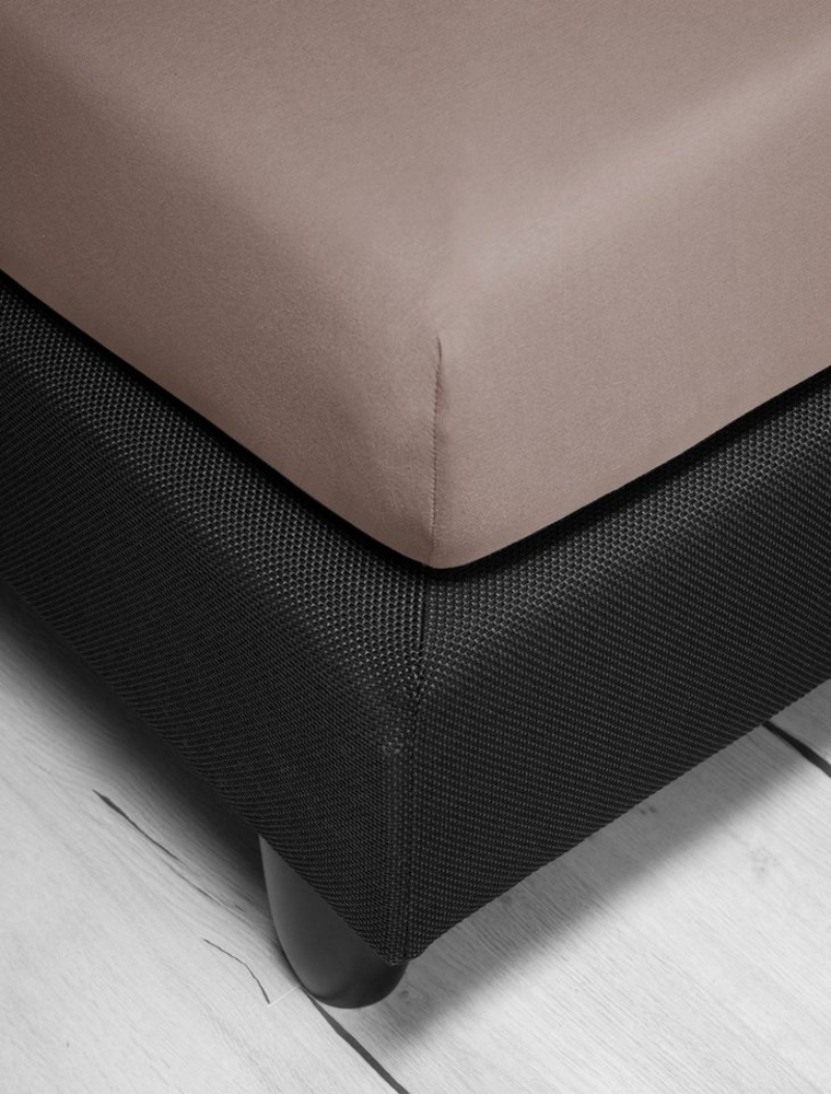 Irisette Mako-Jersey Betttuch Jupiter 0008 stein 190x200 cm 8-13 stein Bild 1