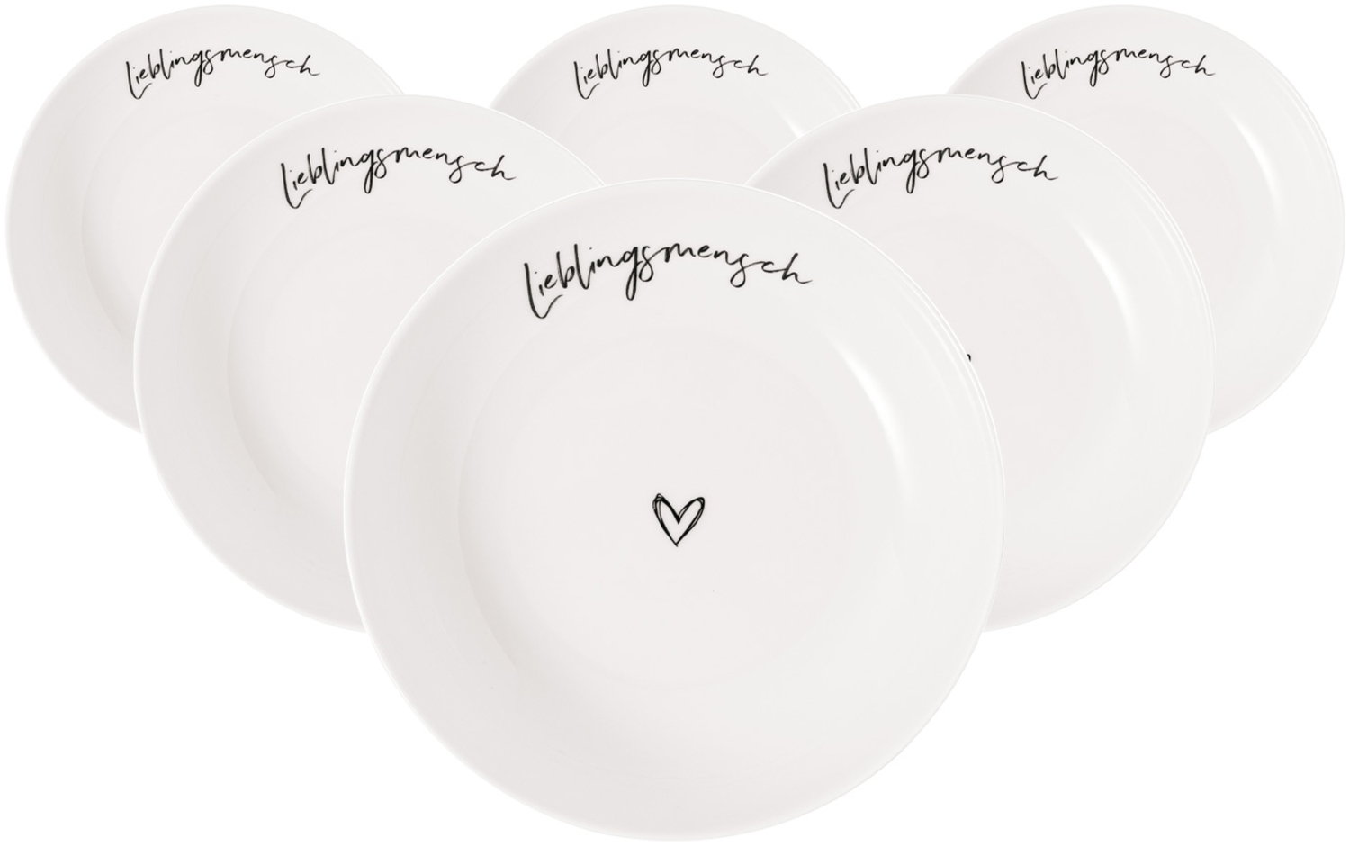 Villeroy & Boch Statement Schale Lieblingsmensch ø 18,7 cm 6er Set - DS Bild 1