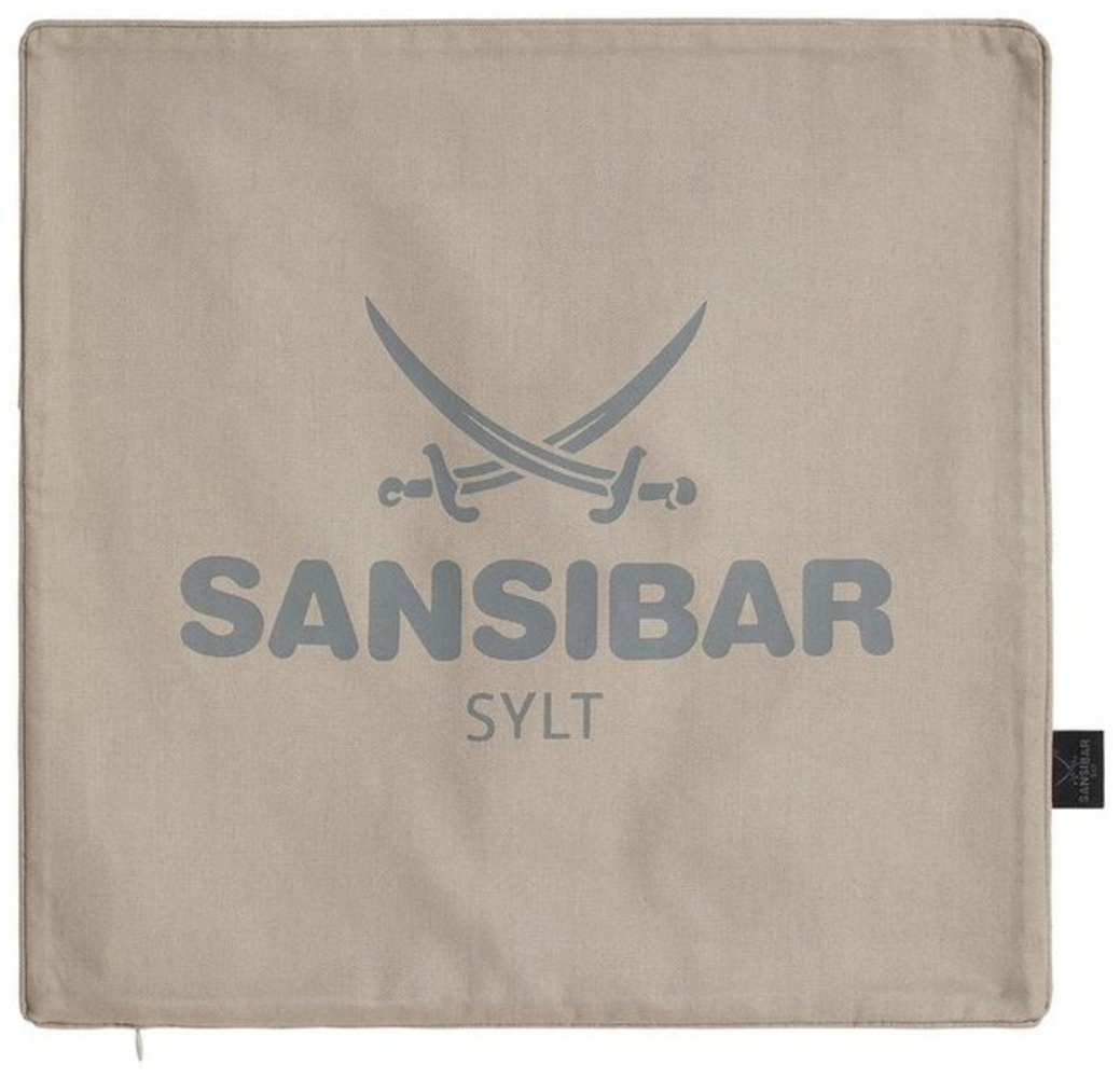 Sansibar Sylt Kissenhülle Kissenbezug Sansibar Sylt Kissenhülle, Sansibar Logo Druck, 45x45 cm, mit Logo-Schriftzug, mit verdecktem Reißverschluss Bild 1