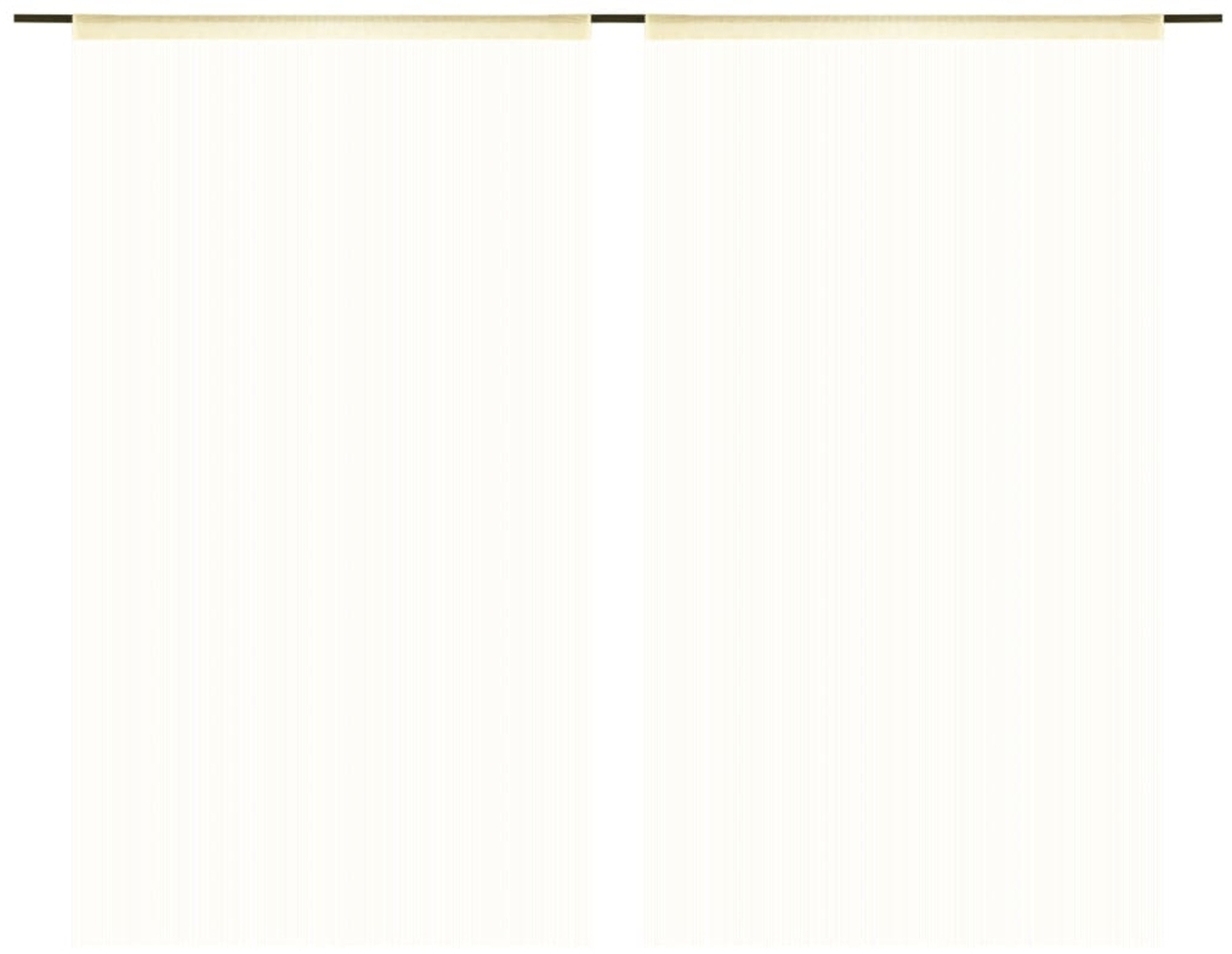 vidaXL Fadenvorhänge 2 Stk. 140 x 250 cm Cremefarben 132403 Bild 1
