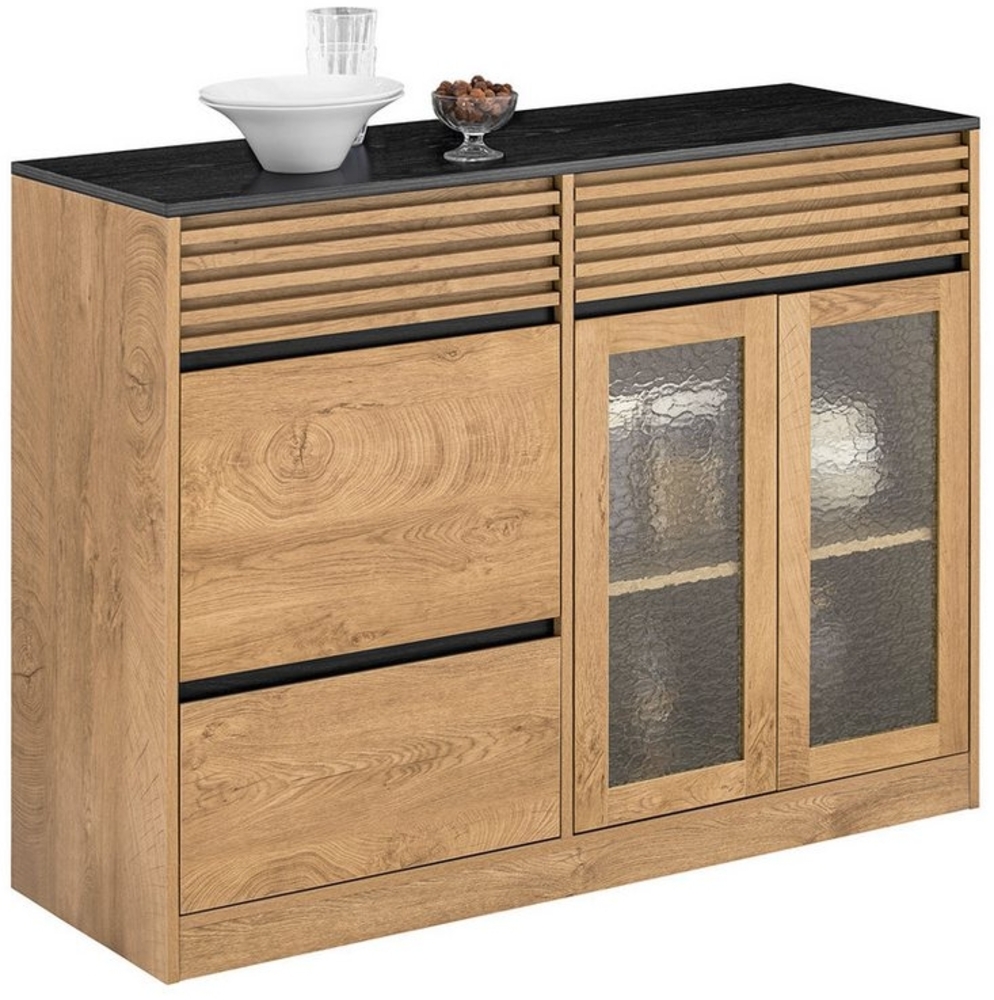 SoBuy Sideboard FSB99, Beistellschrank Lowboard TV-Schrank, Mikrowellenschrank Kommode Küchenschrank Flurschrank Buffetschrank Bild 1
